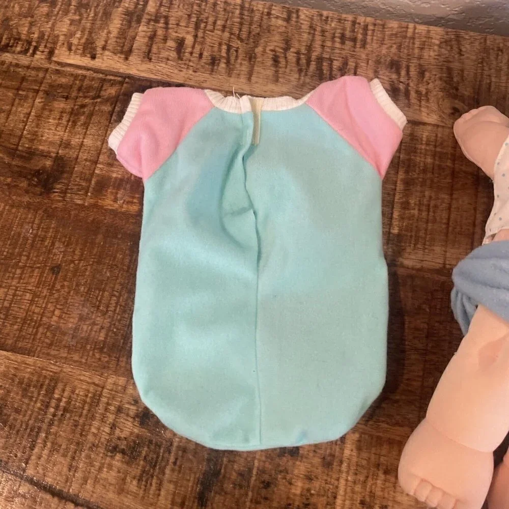 Vintage Mattel 1991 Magic Nursery Newborn Baby Doll and Pajamas and Bonnet